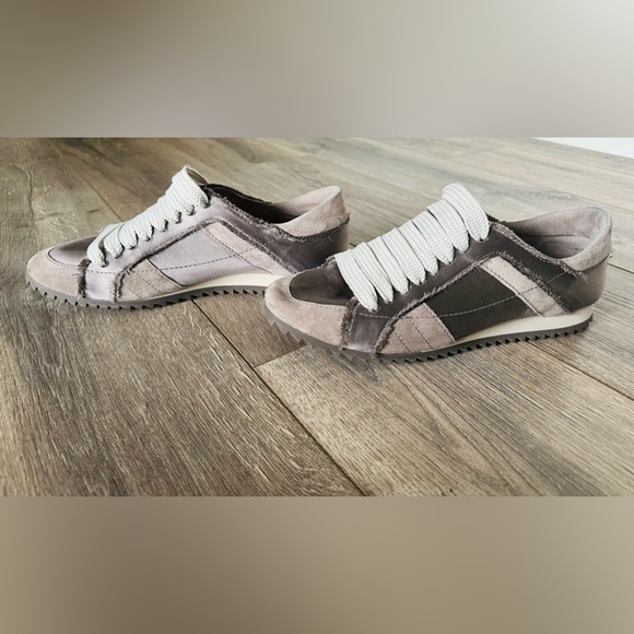 Pedro Garcia Cristina Satin Lace-Up Trainer Sneakers - Picture 4 of 8